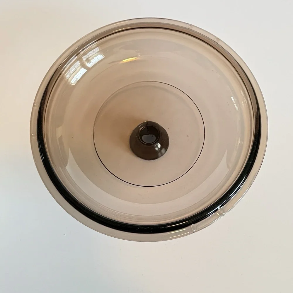 Vintage Pyrex Amber Brown Glass Lid V-1.5-C | 7